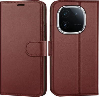 PikTrue Flip Cover for IQOO 12 5G(Brown, Dual Protection, Pack of: 1)