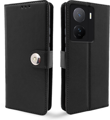 Pikkme Flip Cover for iQOO Z7 5G(Black, Cases with Holder, Pack of: 1)