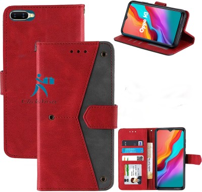 Luxury Counter Back Cover for Oppo K1(Red, Dual Protection, Pack of: 1)