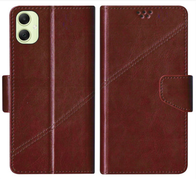 SBMS Flip Cover for Samsung Galaxy A05 / Samsung M05 / Samsung F05(Brown, Shock Proof, Pack of: 1)