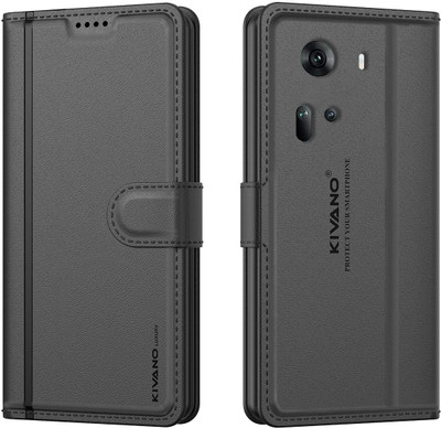 KIVANO LUXE Flip Cover for Oppo Reno 11 5G(Black, Magnetic Case, Pack of: 1)