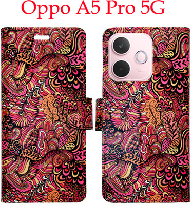 Mxkart Flip Cover for Oppo A5 Pro 5G(Red, Pack of: 1)