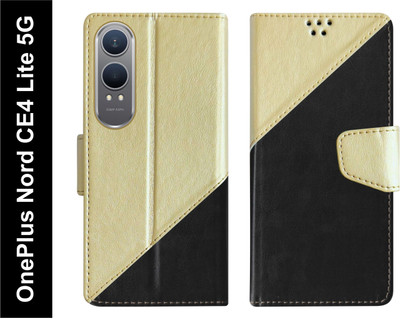 SBMS Flip Cover for OnePlus Nord CE4 Lite 5G Back Cover Case with Magnatic Closure | Card & Money Pocket(Black, Shock Proof, Pack of: 1)