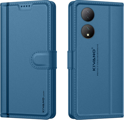 KIVANO LUXE Flip Cover for Vivo T2 5G / Vivo Y100 5G(Blue, Magnetic Case, Pack of: 1)