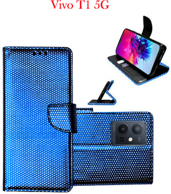Toklot Flip Cover for Vivo T1 5G(Blue, Pack of: 1)