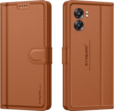 KIVANO LUXE Flip Cover for Oppo A57 4G (2022) / Oppo A77S / Oppo A77(Brown, Card Holder, Pack of: 1)
