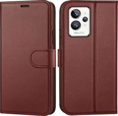 PikTrue Flip Cover for Realme Gt 2 Pro 5G(Brown, Dual Protection, Pack of: 1)