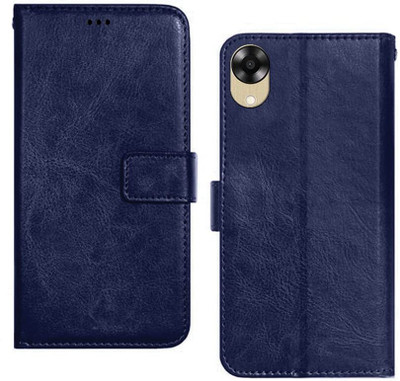 mehra Flip Cover for Oppo A17k Full Coverage With Proctection(Blue, Dual Protection, Pack of: 1)