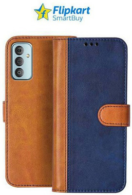 Flipkart SmartBuy Flip Cover for Samsung Galaxy F23 5G(Blue, Brown, Shock Proof, Pack of: 1)