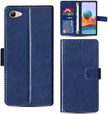 Kalua Mall Flip Cover for Vivo Y69 flip cover | Vivo 1714 flip cover | Blue(Blue, Magnetic Case, Pack of: 1)