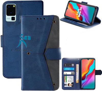 GoPerfect Flip Cover for Lava Blaze 5G(Blue, Dual Protection, Pack of: 1)