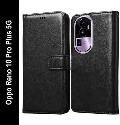 Casotec Flip Cover for Oppo Reno 10 Pro Plus 5G(Black, Pack of: 1)
