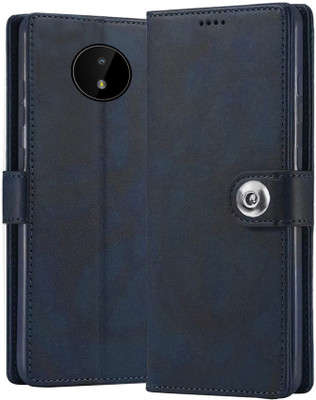 ExclusivePlus Front & Back Case for Nokia C10 | Premium Imported Business Series Wallet Flip Back Cover(Blue, Dual Protection, Pack of: 1)
