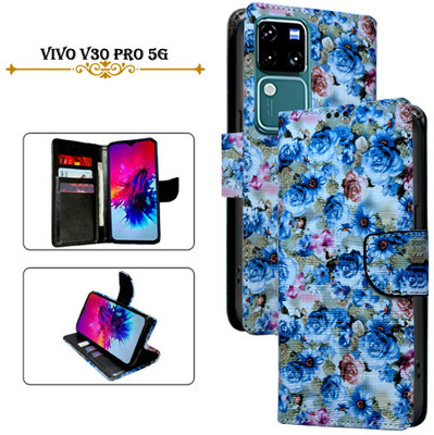 PARGO Flip Cover for Vivo V30 Pro 5G(Blue, Pack of: 1)