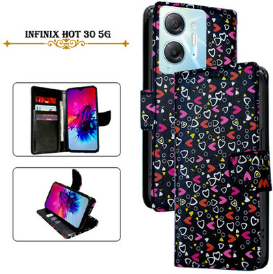 PARGO Flip Cover for Infinix Hot 30 5G(Black, Pack of: 1)