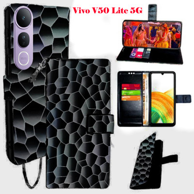 Shanno Entarprises Flip Cover for Vivo V50 Lite 5G(Black, Pack of: 1)