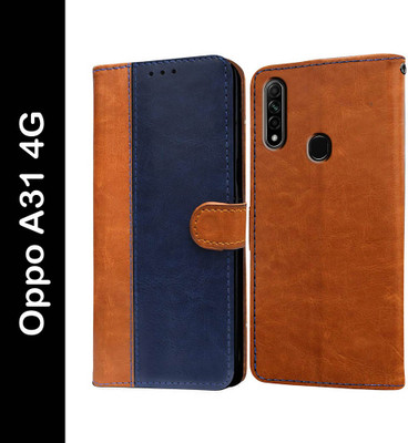 Casotec Flip Cover for Oppo A31(Blue, Pack of: 1)