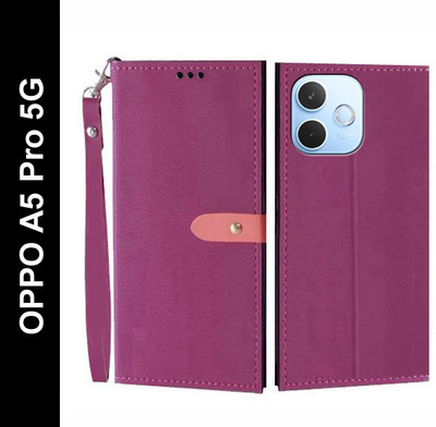 Wynhard Flip Cover for OPPO A5 Pro 5G(Pink, Grip Case, Pack of: 1)