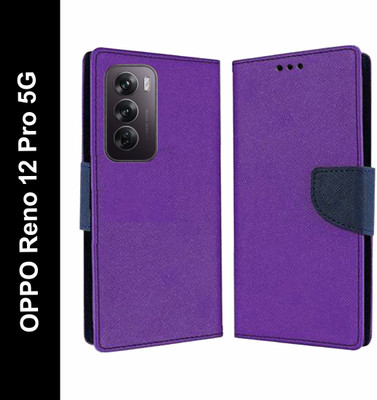 Krumholz Flip Cover for OPPO Reno 12 Pro 5G(Purple, Dual Protection, Pack of: 1)