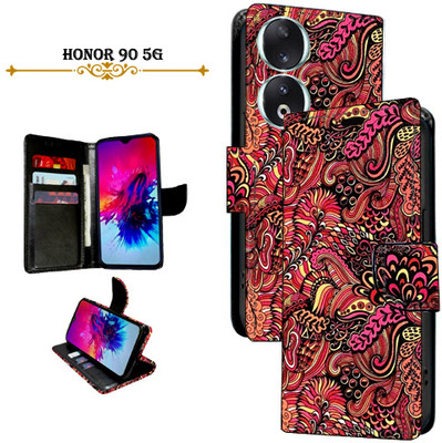 Cutemart Flip Cover for Honor 90 5G(Red, Pack of: 1)