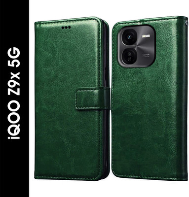 Casotec Flip Cover for iQOO Z9x 5G(Green, Pack of: 1)