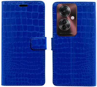 Toklot Flip Cover for Oppo F25 Pro 5G(Blue, Pack of: 1)