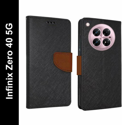 Krumholz Flip Cover for Infinix Zero 40 5G(Brown, Dual Protection, Pack of: 1)