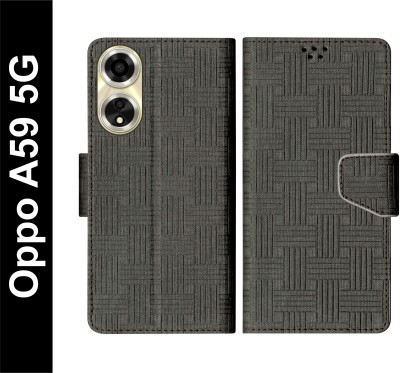 korumacase Flip Cover for Oppo A59 5G(Black, Shock Proof, Pack of: 1)
