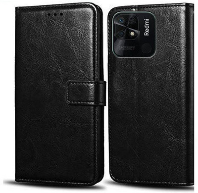 Wynhard Flip Cover for Redmi 10, Redmi 10 Power(Black, Grip Case, Pack of: 1)