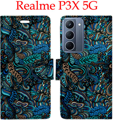 Shanno Enterprises Flip Cover for Realme P3X 5G(Blue, Pack of: 1)