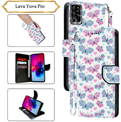 Cutemart Flip Cover for Lava Yuva Pro(White, Pack of: 1)