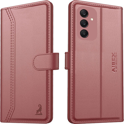 AIBEX Flip Cover for Samsung F56 5G / Samsung M56 5G |Premium Leather Finish | Magnetic Closure | Kickstand(Brown, Magnetic Case, Pack of: 1)