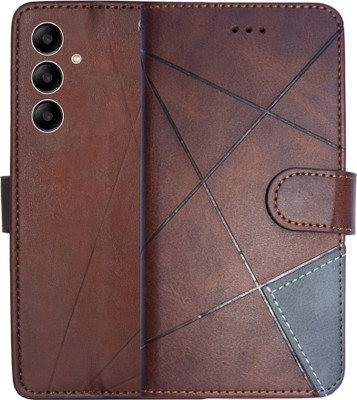 SUPER-ME Flip Cover for SAMSUNG F34 5G(Brown, Dual Protection, Pack of: 1)