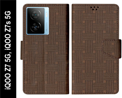 SBMS Flip Cover for iQOO Z7 5G / iQOO Z7s 5G(Brown, Shock Proof, Pack of: 1)