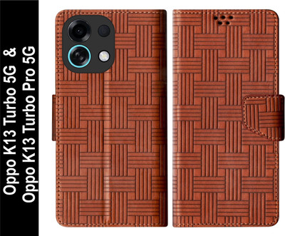 SBMS Flip Cover for Oppo K13 Turbo 5G / Oppo K13 Turbo Pro 5G Back Cover Case(Brown, Shock Proof, Pack of: 1)