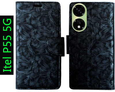 Toklot Flip Cover for Itel P55 5G(Black, Pack of: 1)