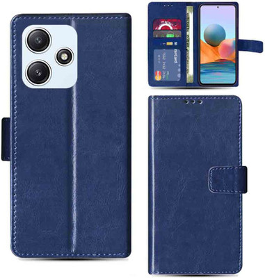 Kalua Mall Flip Cover for Redmi 12 5G flip cover | Redmi 23076RN4BI flip cover | Blue(Blue, Magnetic Case, Pack of: 1)