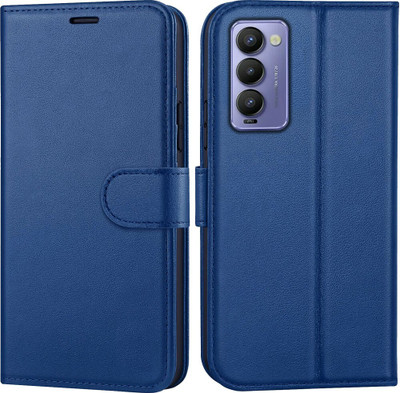 Frazil Flip Cover for Tecno Camon 18(Blue, Grip Case, Pack of: 1)