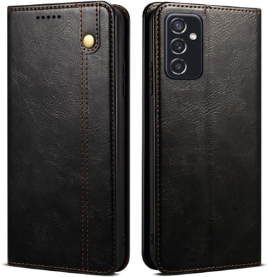 GoPerfect Flip Cover for Samsung Galaxy M52 5G |No.1 Top Trending Business Series | Wallet Back Cover(Black, Magnetic Case, Pack of: 1)