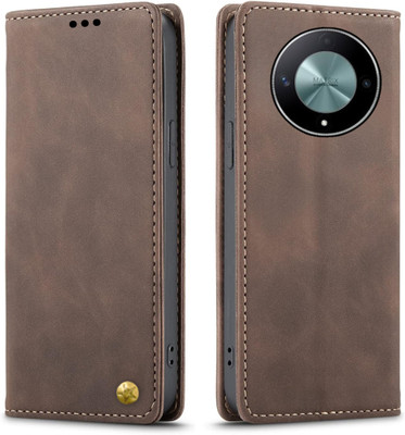 GoPerfect Flip Cover for Honor X9B 5G | Premium Enhanced Design | Business Professional Most Liked Cover(Brown, Dual Protection, Pack of: 1)