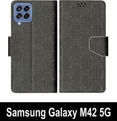 SBMS Flip Cover for Samsung Galaxy M42 5G(Black, Shock Proof, Pack of: 1)