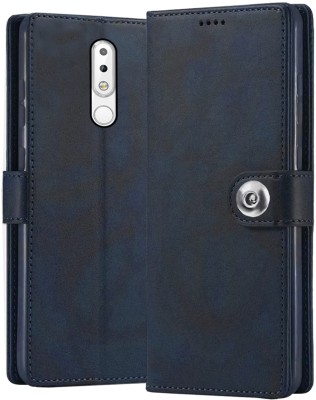 GoPerfect Flip Cover for Nokia 6.1 Plus(Blue, Shock Proof, Pack of: 1)