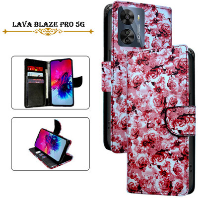 Asmart Flip Cover for Lava Blaze Pro 5G(Red, Pack of: 1)