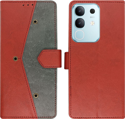 Dhar Flips Flip Cover for Vivo T4X 5G/Vivo Y31 Pro(Red, Magnetic Case, Pack of: 1)