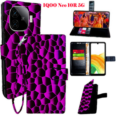 Realgo Flip Cover for IQOO Neo 10R 5G(Pink, Pack of: 1)
