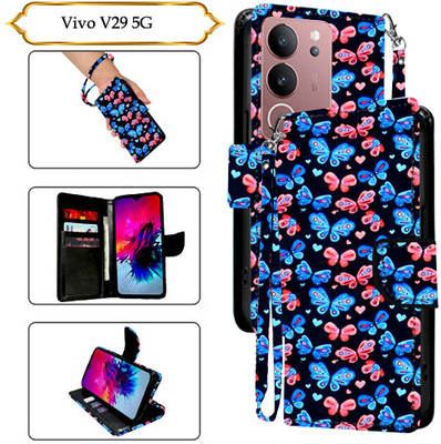 PARGO Flip Cover for Vivo V29 5G(Black, Pack of: 1)