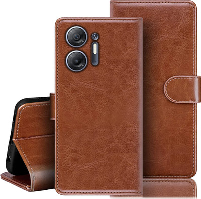 Roxel Flip Cover for Infinix Hot 30 5G(Brown, Dual Protection, Pack of: 1)
