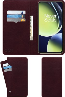 ACM Flip Cover for Oneplus Nord CE 3 Lite(Maroon, Cases with Holder, Pack of: 1)