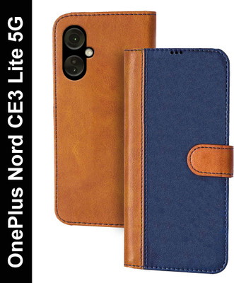 Flipkart SmartBuy Flip Cover for OnePlus Nord CE 3 Lite 5G(Blue, Brown, Dual Protection, Pack of: 1)