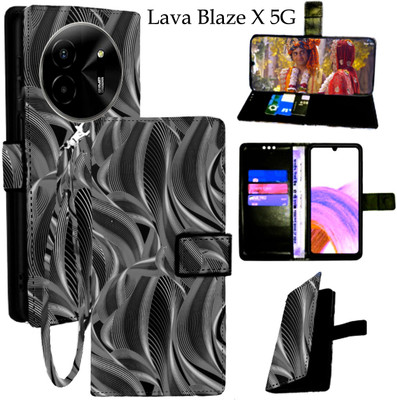 Toklot Flip Cover for Lava Blaze X 5G(Black, Pack of: 1)